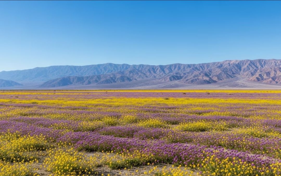 Superfloración excepcional en el Valle de la Muerte