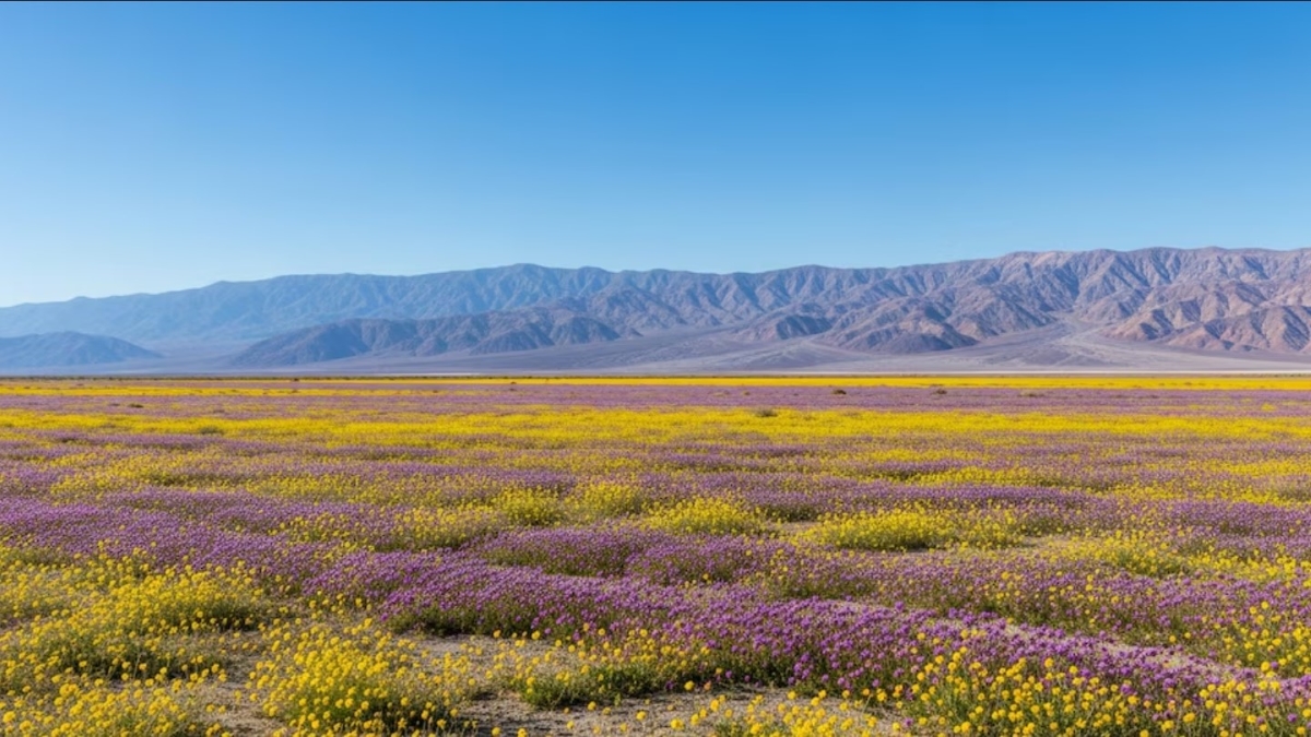 Superfloración excepcional en el Valle de la Muerte